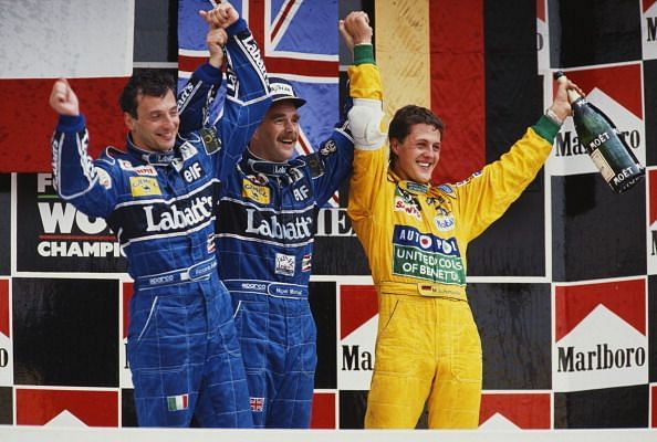 Nigel Mansell won his second race in a row in Mexico