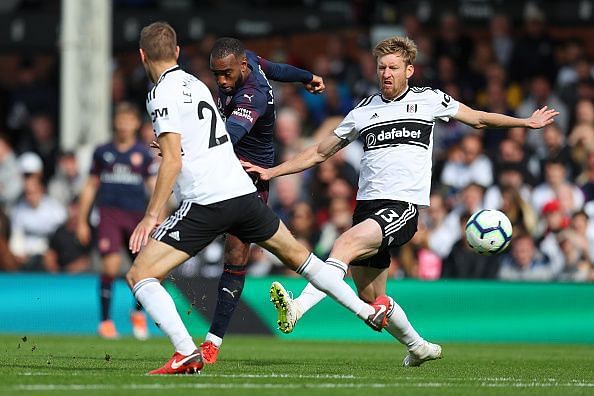 Lacazette fires Arsenal into the lead for the second time against Fulham