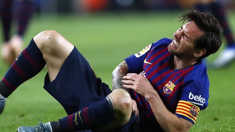 Messi suffered an injury against Sevilla on Saturday