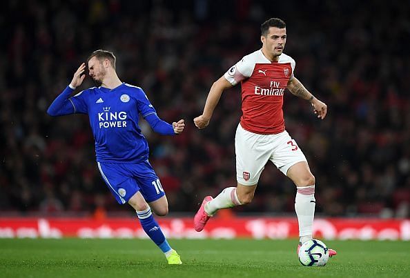 Granit Xhaka did well in unfamiliar territory against Leicester City.