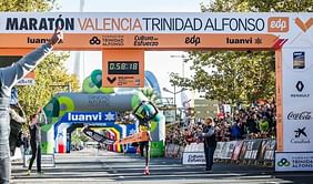 Kenya's Abraham Kiptum breaks the world half marathon record in Valencia with 58:18