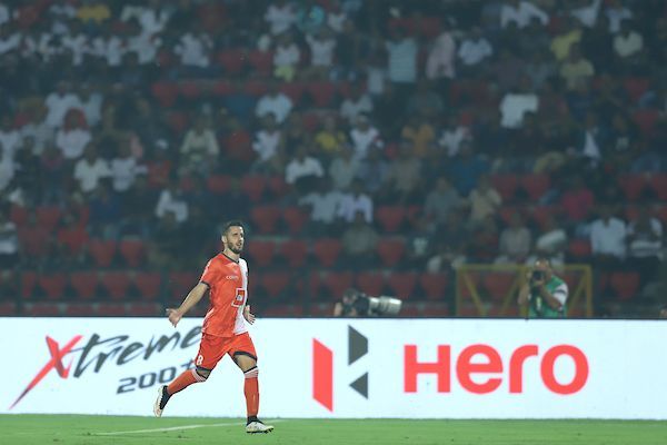 Corominas celebrates after scoring the first goal [Image: ISL]