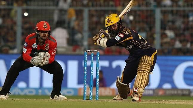 Rana with the bat for KKR