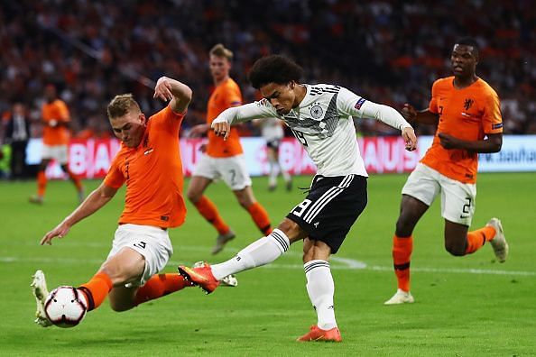 Leroy Sane troubled Netherlands after coming on as a second-half substitute