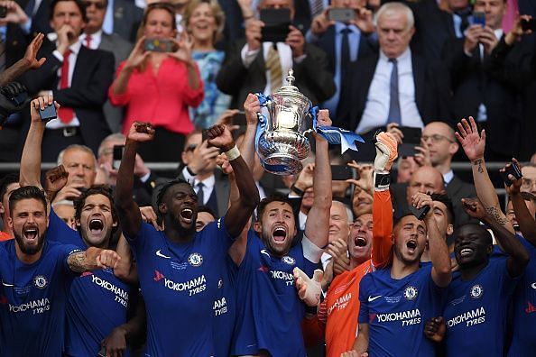 Chelsea lifted the FA Cup at the expense of Manchester United last May