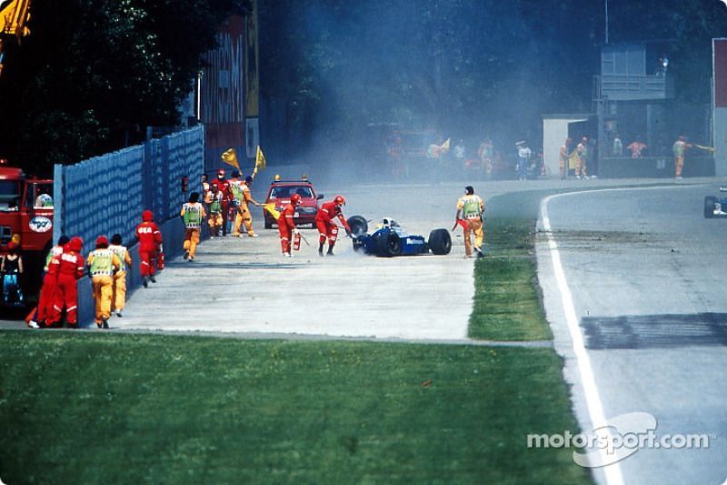 Fatal Crash of Senna at San Marino GP- 1994 IMAGE Credit- wiki