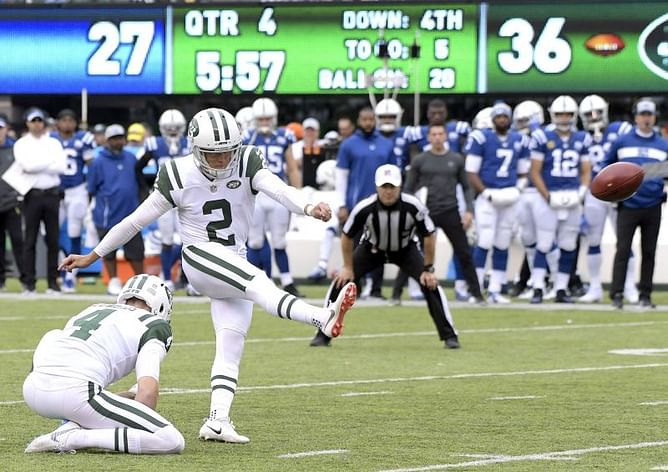 Myers kicks Jets-record 7 FGs in 42-34 win over Colts