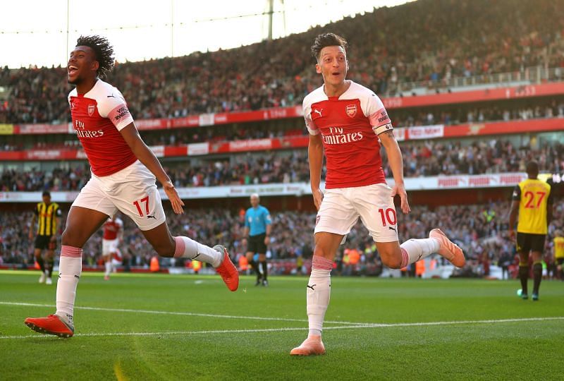 Image result for Iwobi, ozil v watford 2018/19