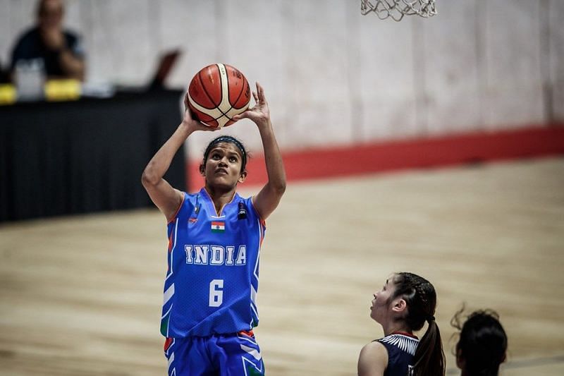 Dharshini Thirunavukkarasu of India achieved a double-double with 15 points and 10 steals (Image Courtesy: FIBA)