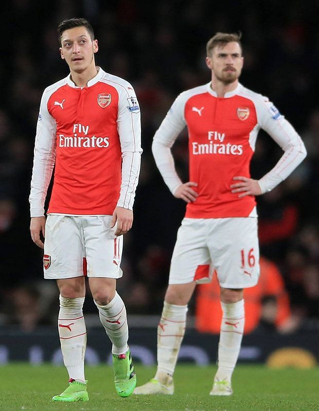Image result for aaron ramsey and mesut ozil