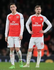 Image result for aaron ramsey and mesut ozil
