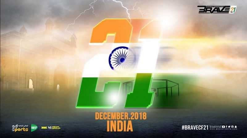 Enter caption India to host Brave Combat Federation for the second time in December 2018