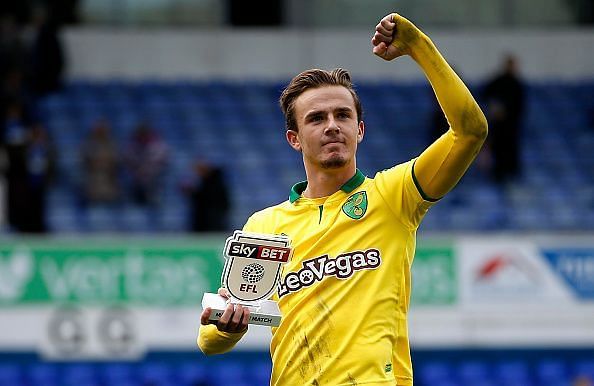 Maddison with his Man of the Match award after an excellent display against Ipswich Town last season