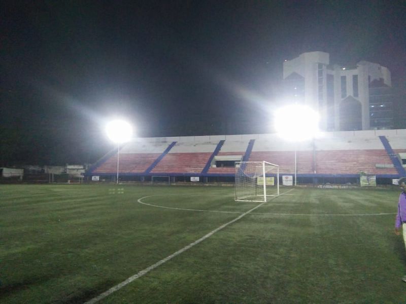 The floodlights installed at the Bangalore Football Stadium are not suitable for TV HD broadcast