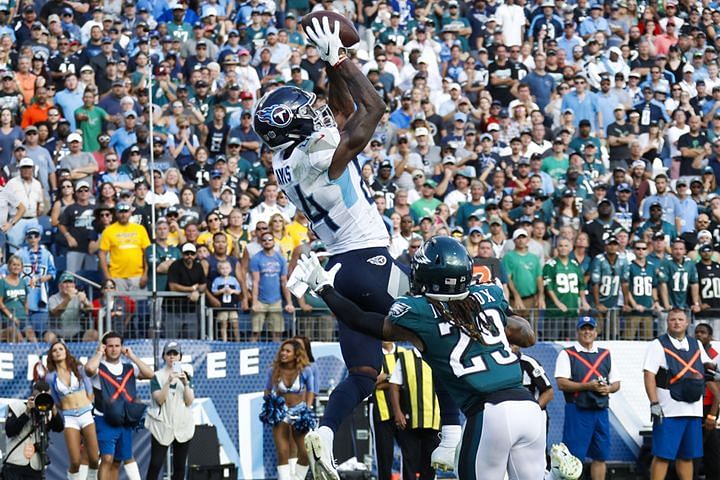 Corey Davis TD catch vs Eagles