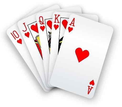 poker straight king ace 2