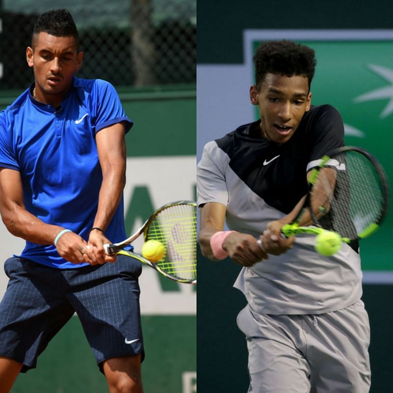 The backhands of both Nick Kyrgios (left) and Felix Auger-Aliassime (Sources of both: Zimbio)