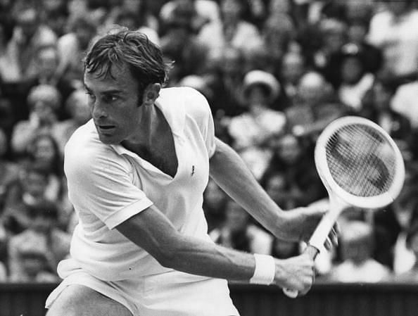 John Newcombe - last player to win a Wimbledon trophy in the Amateur Era Lleyton Hewitt at The Championships - Wimbledon 2018