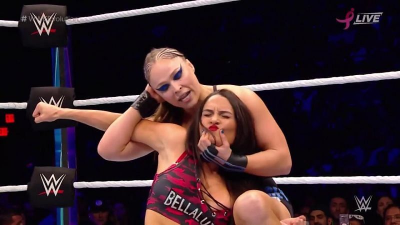 Rousey put the hurt on Nikki in the main event of WWE Evolution
