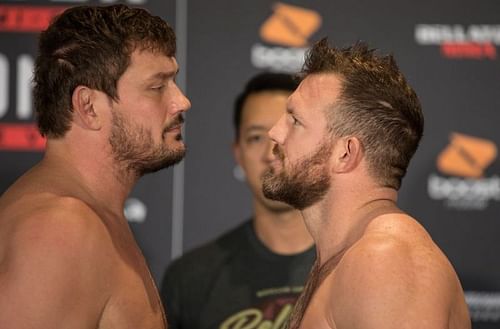 Ryan Bader (right) and Matt Mitrione (left) headlined Bellator 207 in the Heavyweight Grand Prix Semi-Final