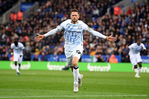 Sigurdsson scored a late winner against Leicester City in Everton&#039;s Premier League fixture.