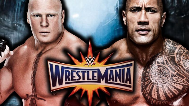 The Rock vs Brock Lesnar
