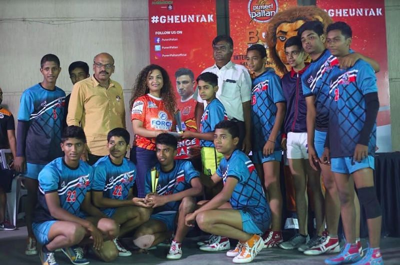 V.S.Satav High School winners in Boys category of Puneri Paltan Bol Kabaddi Inter-school tournament