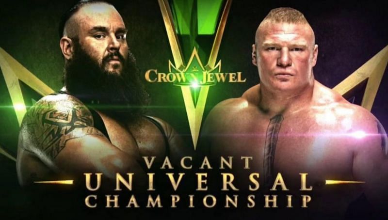 Braun Strowman and Brock Lesnar will battle for the vacant Universal Title at Crown Jewel