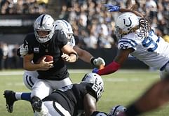 Carr's rough week ends in Raiders 42-28 loss to Colts