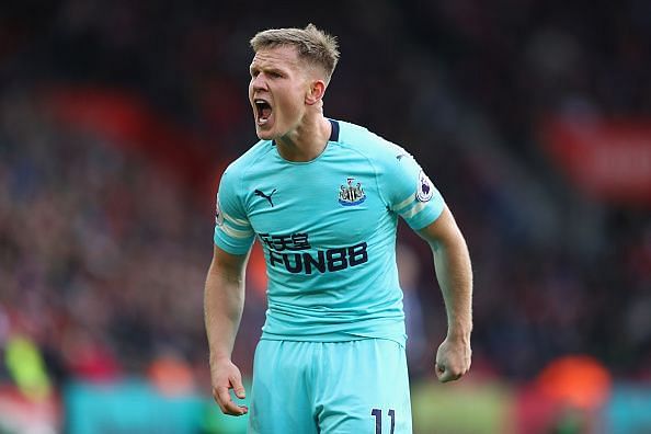Newcastle United winger Matt Ritchie during Saturday&#039;s game at Southampton