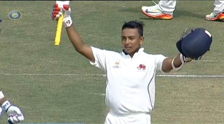 Prithvi Shaw - The youngest Indian to score a hundred on his debut