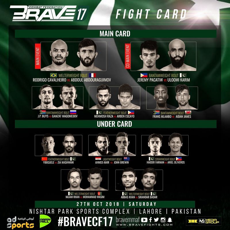 Brave 17 - Full Fight card