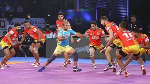 Jasvir Singh in action. Picture Courtesy: ProKabaddi.com