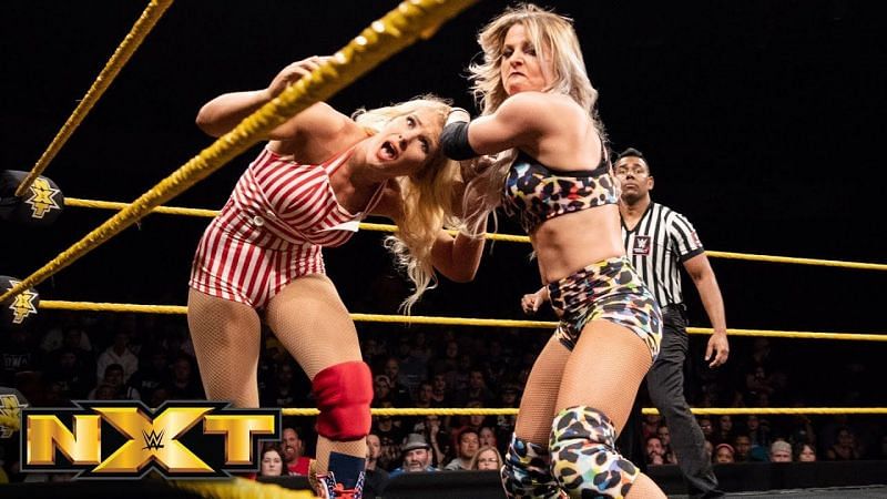 Candice LeRae looked to shut up Lacey Evans.