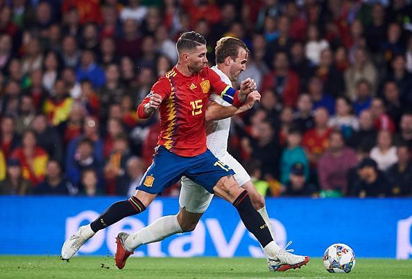 Sergio Ramos was constantly exposed by Harry Kane