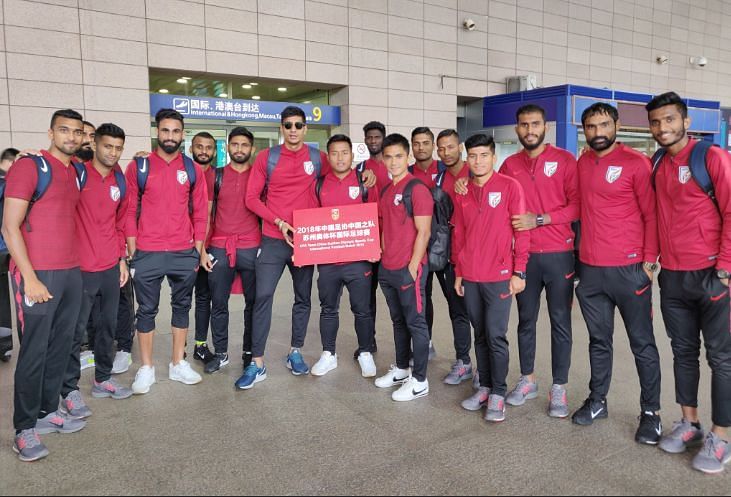 Indian football team in China
