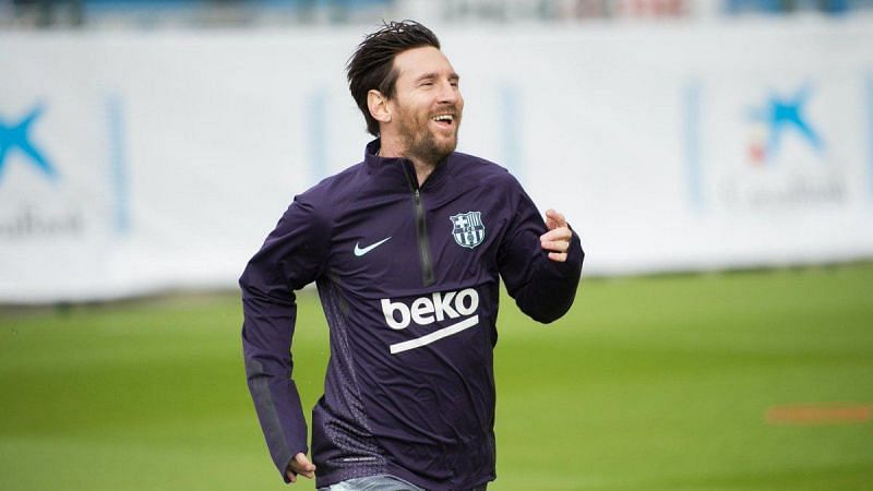 Lionel Messi is back in training!