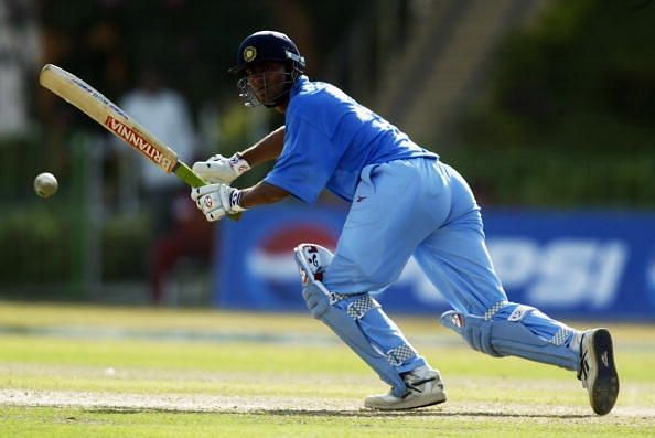 Mohammad Kaif of India on his way to a century in the ICC CT in 2002