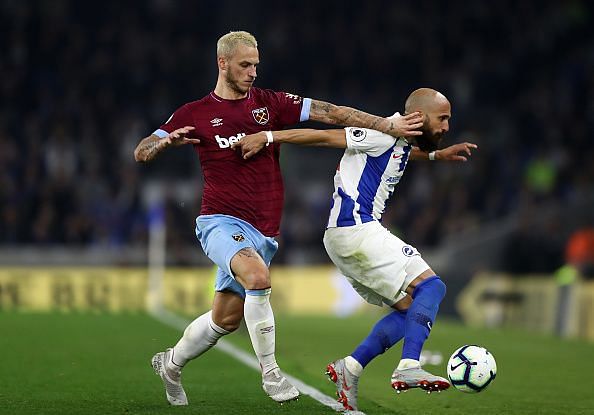 Marko Arnautović in action against Brighton &amp; Hove Albion