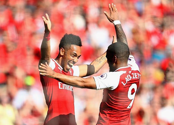 Aubameyang and Lacazette form a lethal partnership in the Arsenal attacking line