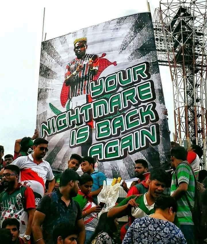 Posters made by Mohun Bagan fans to welcome their heartthrob: Sony Norde