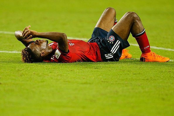 Kingsley Coman was injured in the first game of the season against Hoffenheim