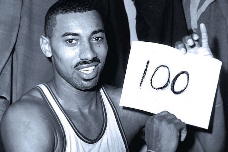 Wilt Chamberlain after scoring 100 points in an NBA game. Credit: Bleacher Report