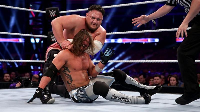 AJ Styles was bleeding from the mouth at WWE SSD