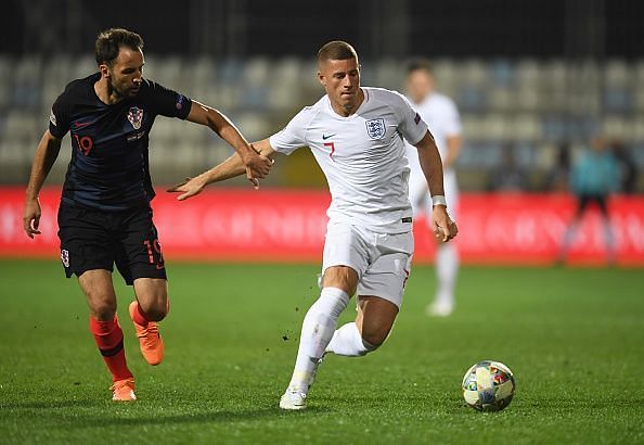 Barkley in action for England