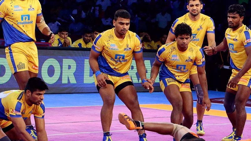 Darshan (C) will play a massive part in the Thalaivas&#039; campaign