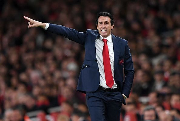 Unai Emery during his sides impressive 3-1 win over Leicester City on Monday evening