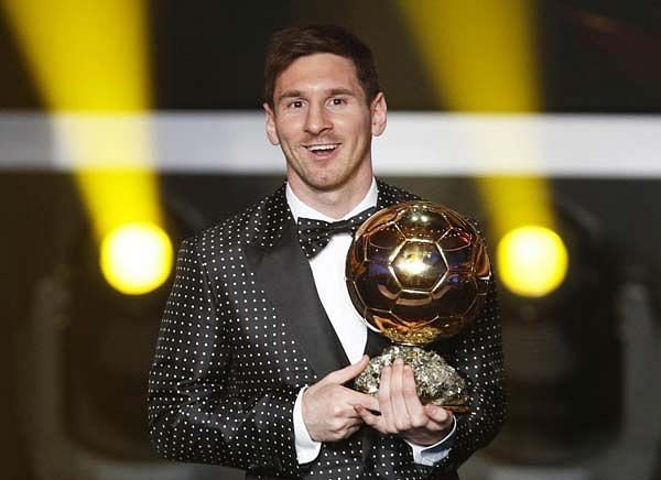Lionel Messi won 4 Ballon d&#039;Or awards in a roe between 2009 and 2012