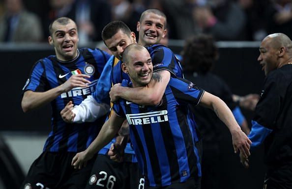 Inter Milan beat Barca on their way to lifting the Champions League title in 2010