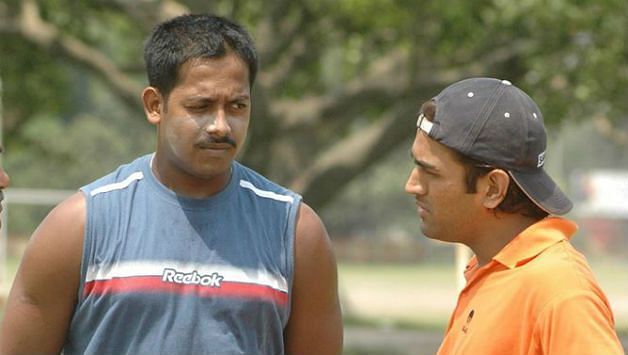 Shib Sankar Paul With MS Dhoni